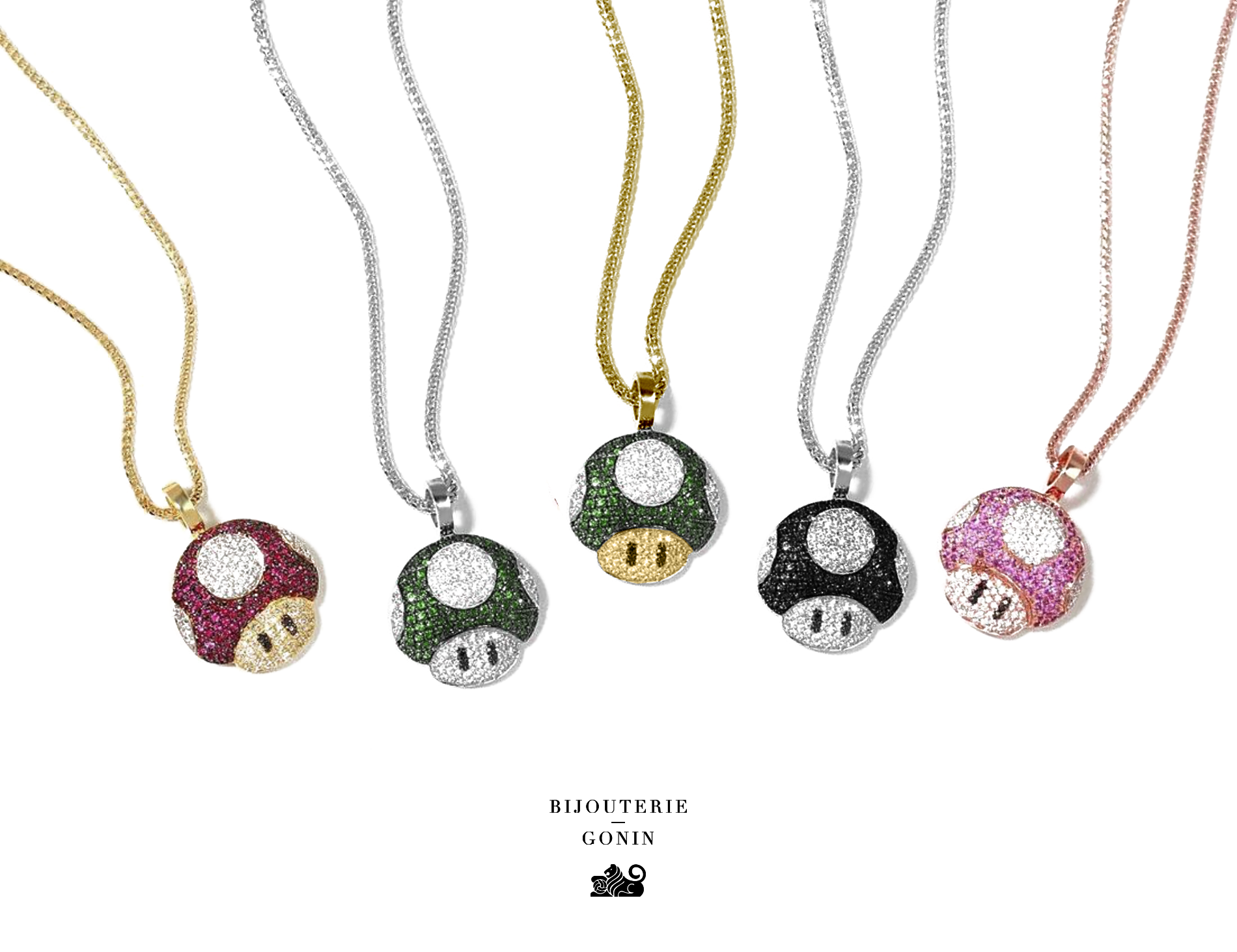 mario mushroom chain diamond ifandco