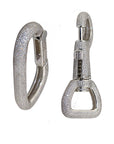 Iced out carabiner diamond keychain in Silver