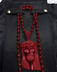 Standard jesus piece yeezy red beaded chain