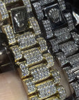Rolex Presidential bracelet 9ct Gold Rolex Style Iced Out Presidential Bracelet diamond