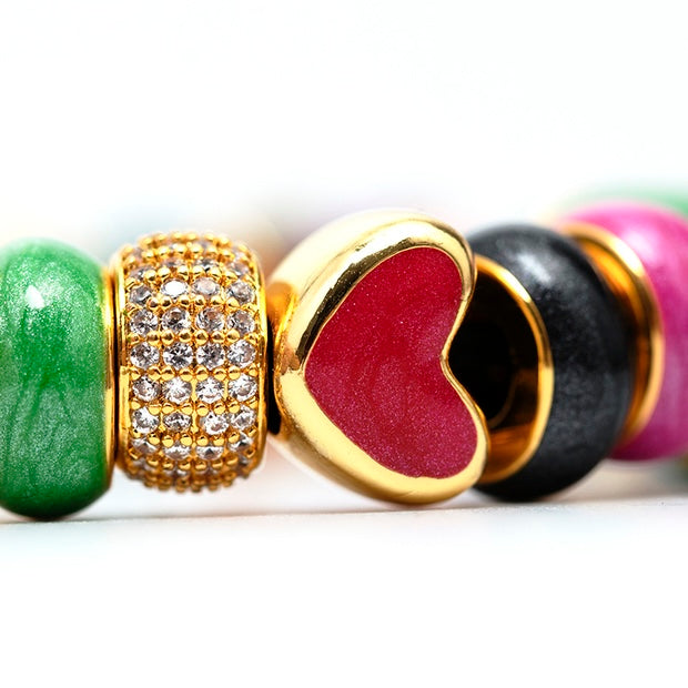 NIGO Free Shipping 18k Gold Luxury Colorful Bracelet Accessories Jewelry  #nigo82656 - AliExpress