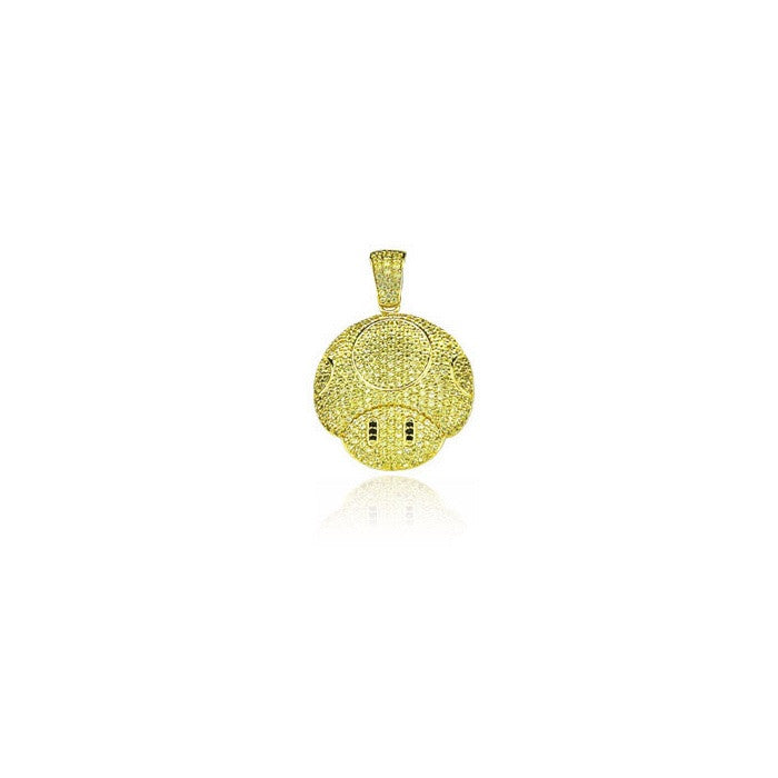 super mario mushroom pendant gold yellow