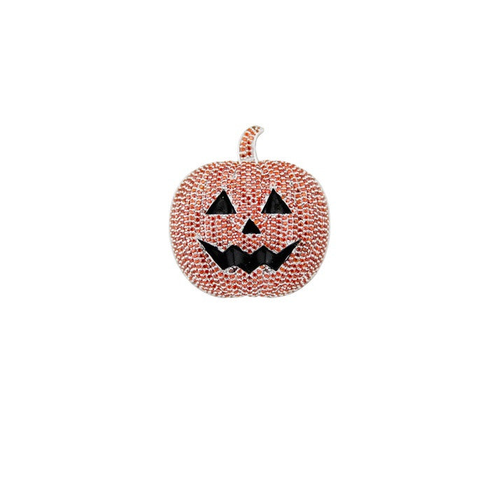 halloween pumpkin pendant orange silver