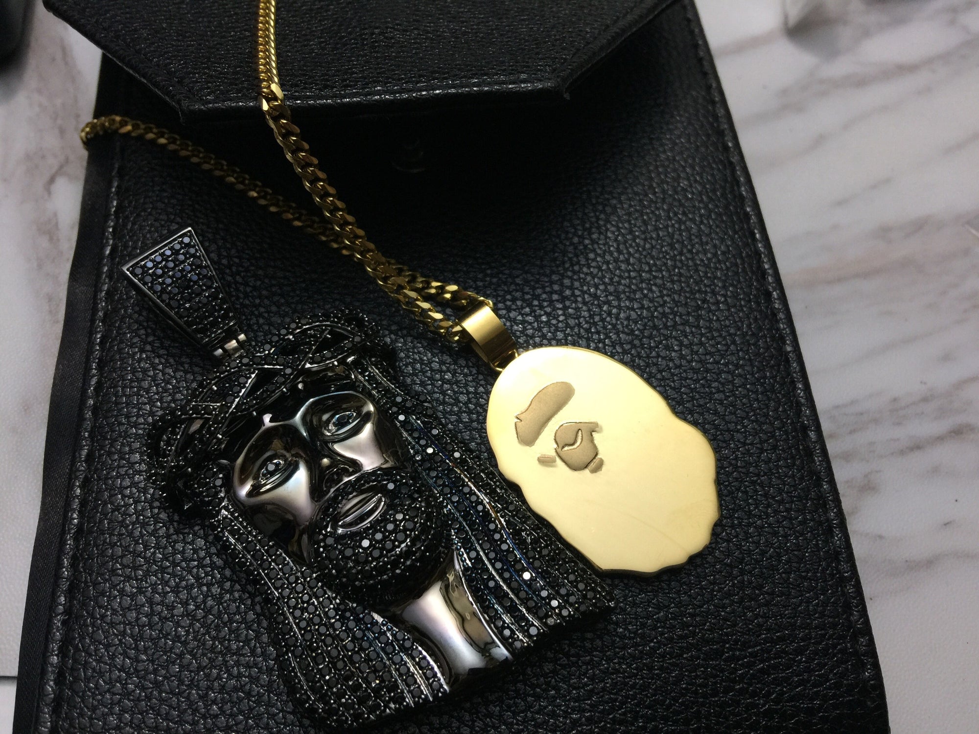 Standard Jesus piece fully iced black