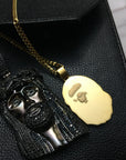 Standard Jesus piece fully iced black
