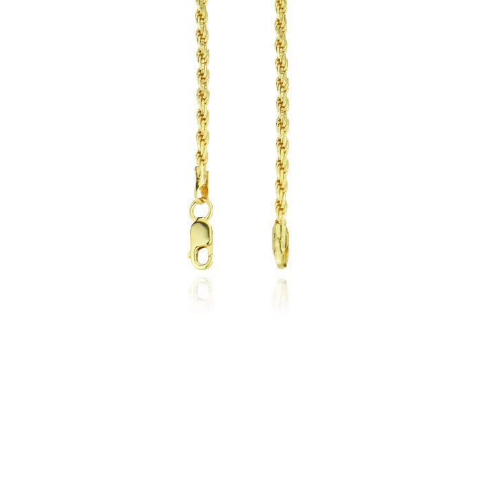 Gold rope chain necklace