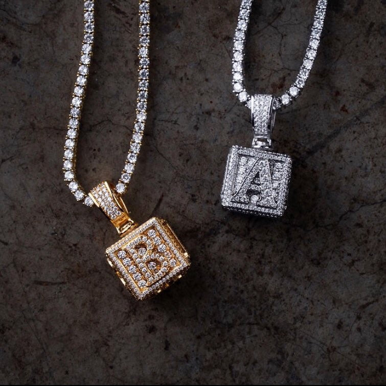 affordable hip hop custom jeweler iced out baby block letter pendant necklace chain shopgld