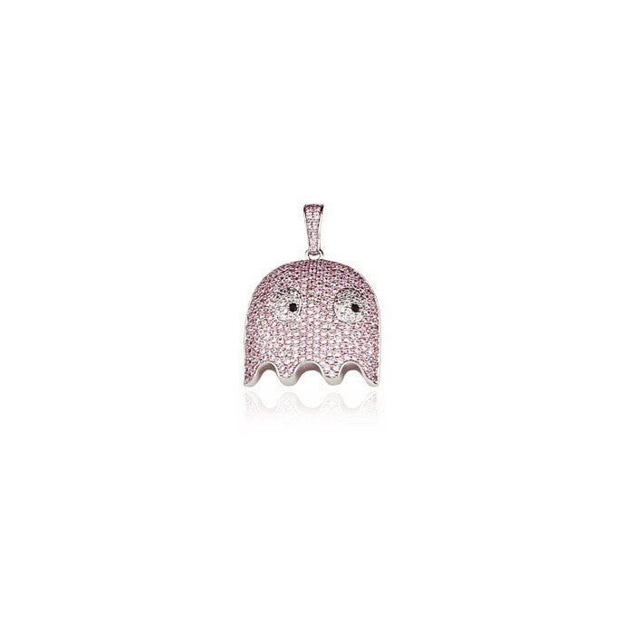 ghost pinky pendant diamonds silver