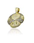 Super mario mushroom pendant blue gold
