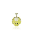 super mario mushroom pendant silver yellow