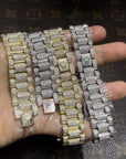 Rolex Presidential bracelet 9ct Gold Rolex Style Iced Out Presidential Bracelet diamond