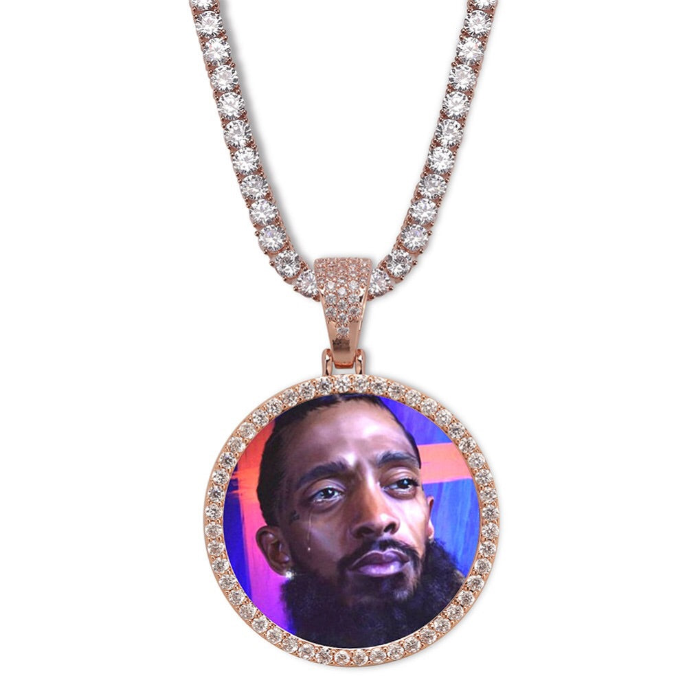 Custom memorial photo necklace chain locket charm pendant