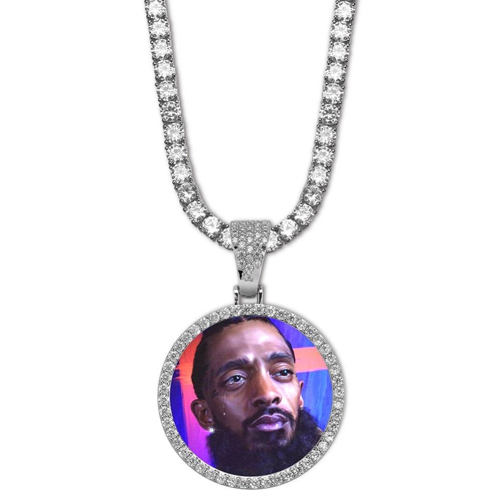 Custom memorial photo necklace chain locket charm pendant