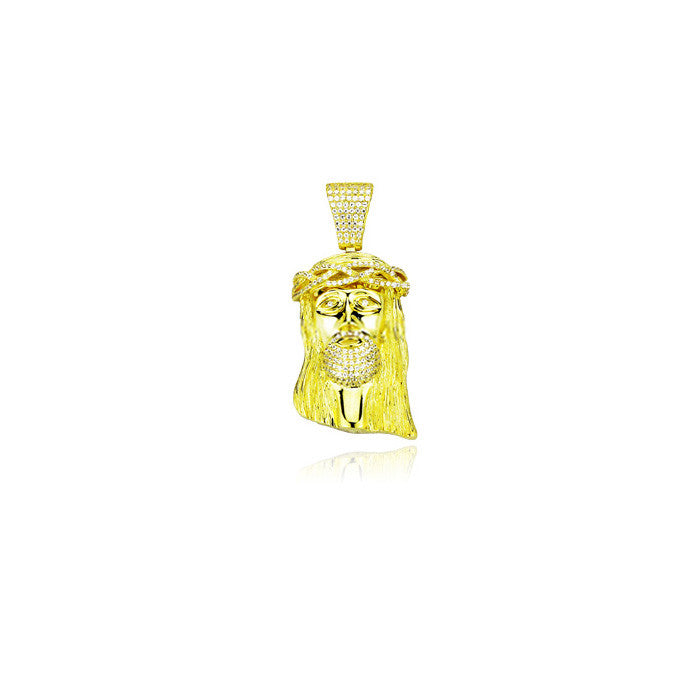 baby jesus piece pendant part iced gold