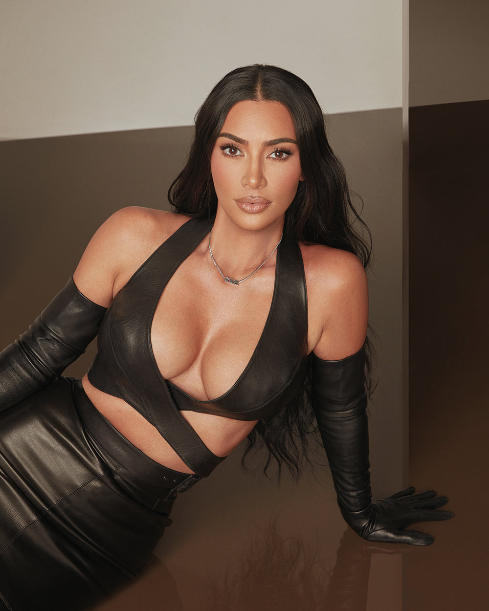 variety kardashians interview kim nameplate mini choker gothic letters font custom name choker