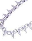 14k Spiked Choker Bike Chain LIL UZI VERT BENBALLER ifandco Fully Iced in White Diamonds