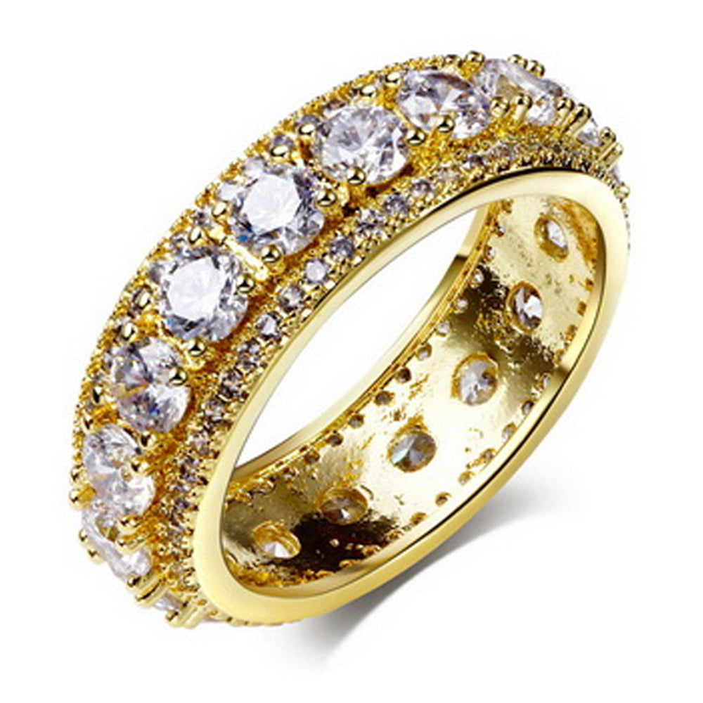 Three row Eternity Ring as seen on LIL UZI VERT affordable hip hop jewelry best price vvs