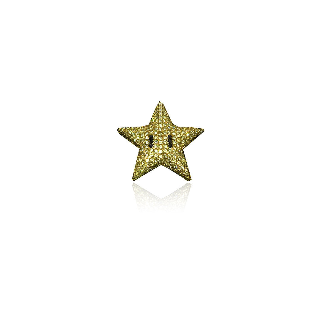 super mario star pendant necklace diamond