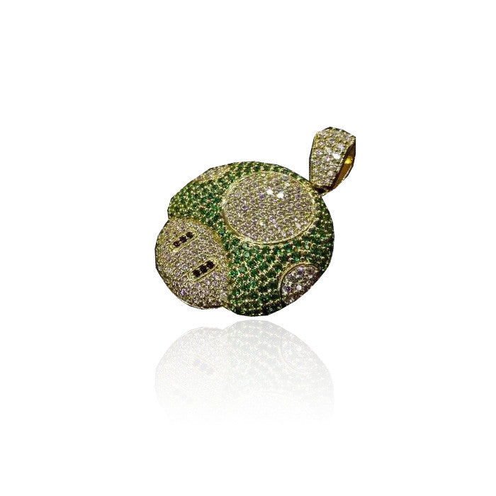 super mario mushroom pendant green gold