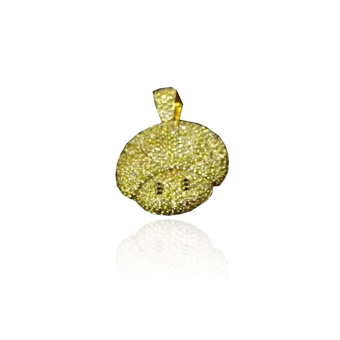 super mario mushroom pendant gold yellow