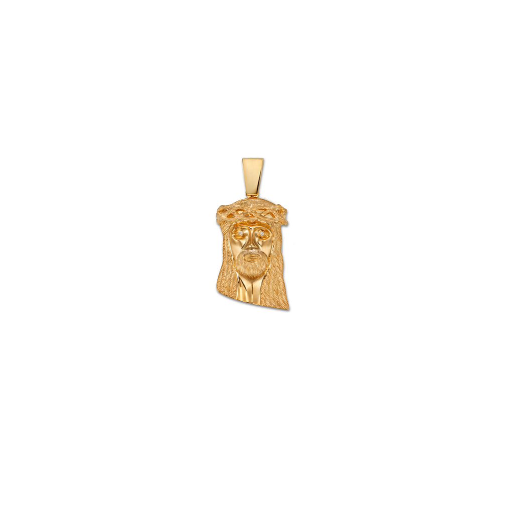 Micro diamond eyes jesus piece v3 Bijouterie Gonin