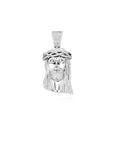 Mid size jesus piece part iced silver