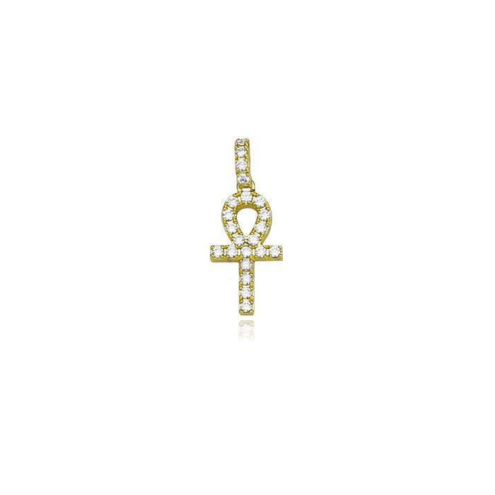 affordable hip hop jewelry nano ankh pendant in diamond necklace chain