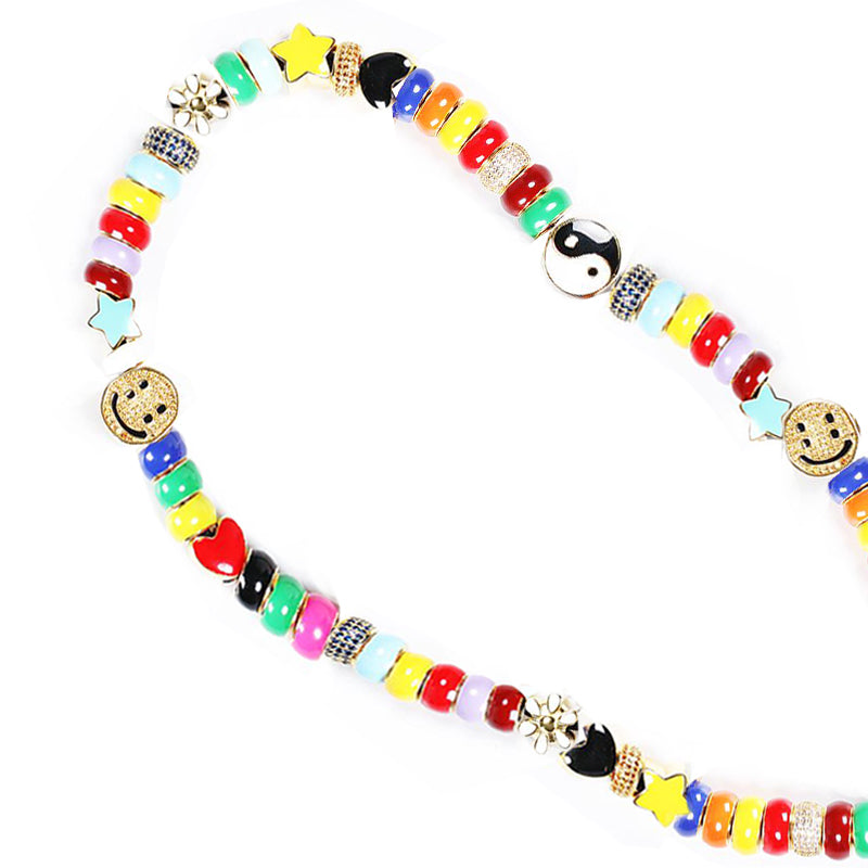 Loverboy Drake Travis smiley face bead necklace chain rare custom made –  Bijouterie Gonin