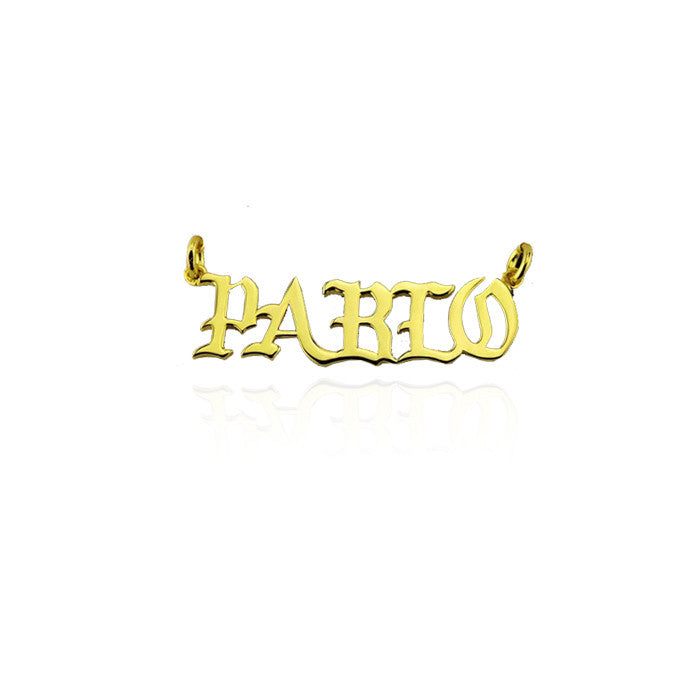 pablo merch pablo name pendant chain necklace gold
