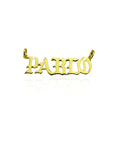 pablo merch pablo name pendant chain necklace gold