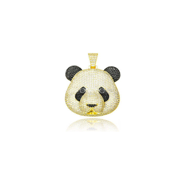 desiigner panda pendant chain diamonds gold