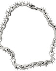 Playboi Carti spiked links necklace cuban link fully iced diamond vvs vlone asap rocky