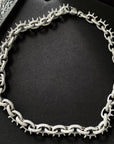 Playboi Carti spiked links necklace cuban link fully iced diamond vvs vlone asap rocky