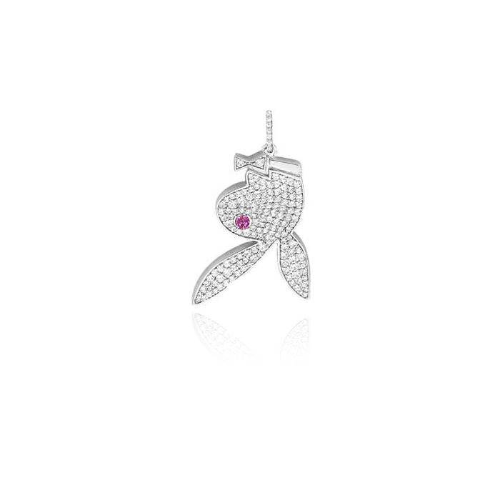 playboi carti playboy bunny upside down pendant necklace chain as seen on blac chyna dating snapchat