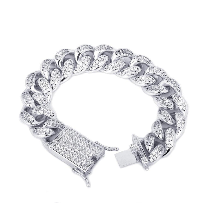 20MM Miami cuban link chain bracelet as seen on LIL UZI VERT special clasp gold vvs diamond