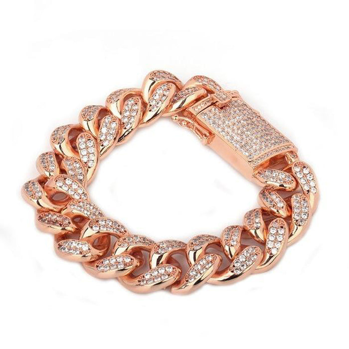 20MM Miami cuban link chain bracelet as seen on LIL UZI VERT special clasp gold vvs diamond