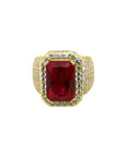 Red Ruby ring gold gem