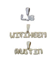 custom bubble letter pendant necklace free chain shopgld ifandco celebrities jewelers vvs