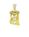 standard jesus piece part iced in gold beaded chain