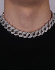 curb cuban link 20mm necklace chain fully iced custom clasp diamond ifandco