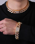 curb cuban link 20mm necklace chain fully iced custom clasp diamond ifandco