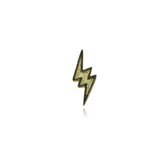 ian connor bape thunderbolt lightning pendant necklace and chain