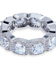 fully iced laced up one row halo ring seen on travis scott gemstone new bling
