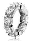 fully iced laced up one row halo ring seen on travis scott gemstone new bling vvs