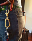 Iced out carabiner diamond keychain Pharrell