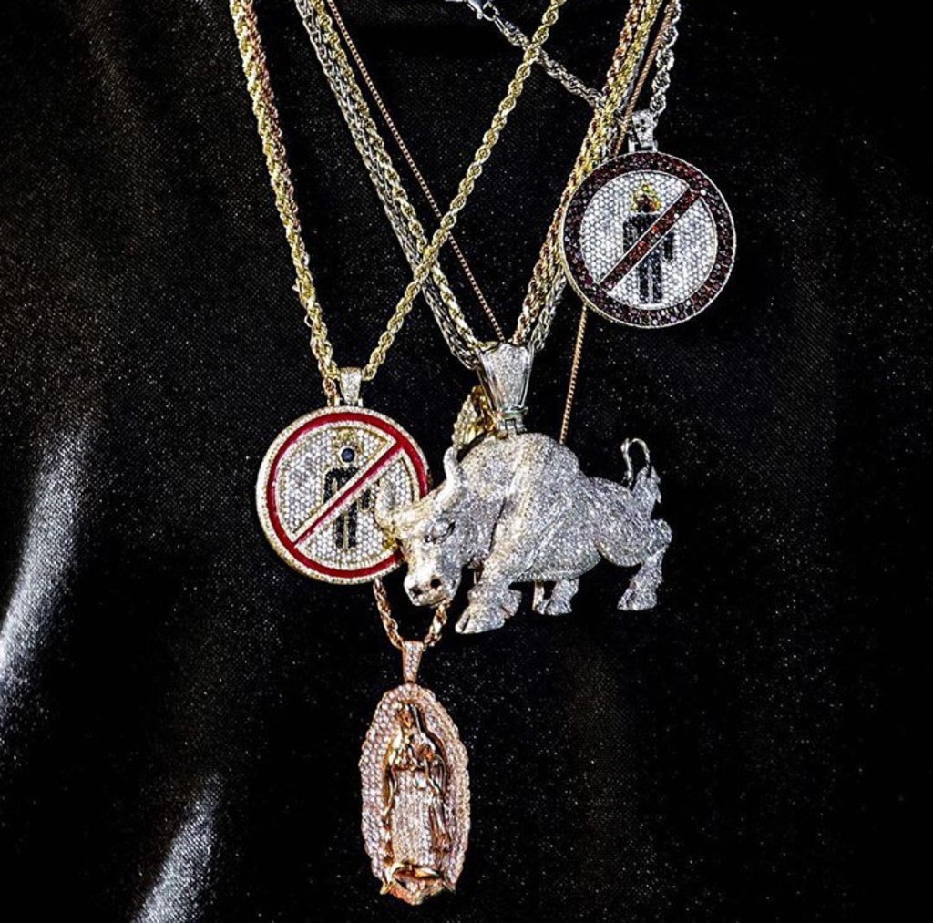 travis scott laflame no bystanders chain necklace pendant astroworld