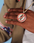 travis scott laflame no bystanders chain necklace pendant astroworld
