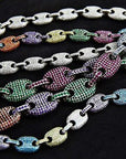 Gucci link bracelet chain necklace diamond