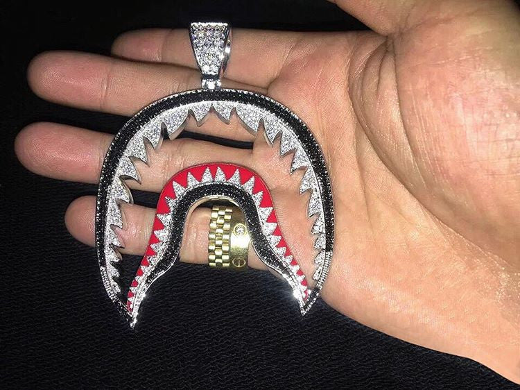 Custom Bathing Ape bape shark necklace & pendant WGM