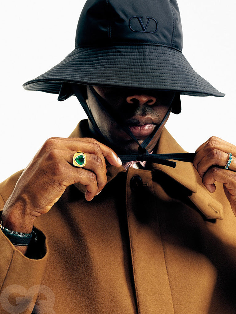 Vogue Tyler the creator green heart ring emerald diamond custom made diamond vvs ifandco